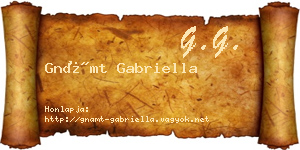 Gnámt Gabriella névjegykártya